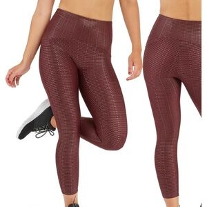 SPANX Metallic Dot Print Active 7/8 Booty Leggings